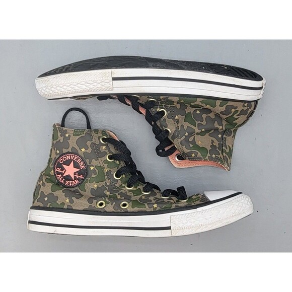 Girls’ Camo Converse Chuck Taylor Hi Tops Size 3 - Picture 11 of 14